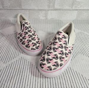 Vision Street '80s Pink Black Tattoo HYPNO HEART Slip-On Skater Canvas Shoes